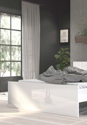 TVILUM Naia sengeramme - hvit hyglans (140x200)