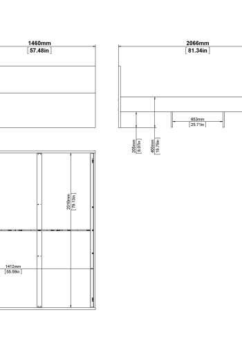 TVILUM Naia sengeramme - hvit hyglans (140x200)