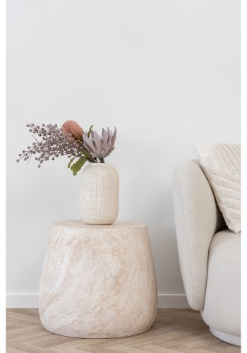 HOUSE NORDIC Bonn Sidebord - Sidebord, fiberleire, naturlig<br>47,5x41 cm