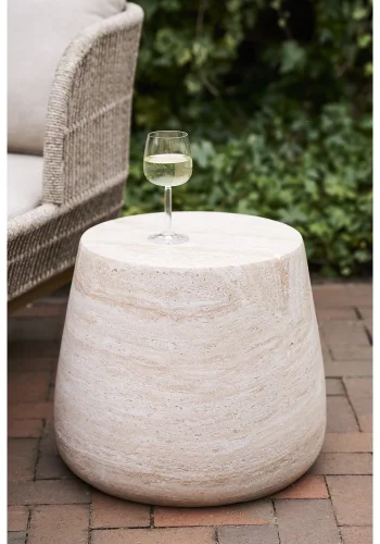 HOUSE NORDIC Bonn Sidebord - Sidebord, fiberleire, naturlig<br>47,5x41 cm