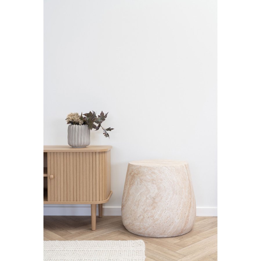 HOUSE NORDIC Bonn Sidebord - Sidebord, fiberleire, naturlig<br>47,5x41 cm