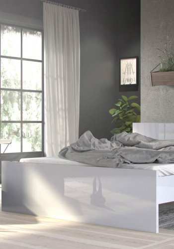 TVILUM Naia Bettgestell - Weiß Hochglanz (160x200) 
