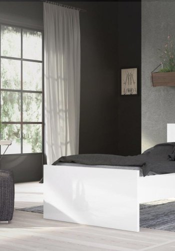 TVILUM Naia Bettgestell - Weiß Hochglanz (90x190) 