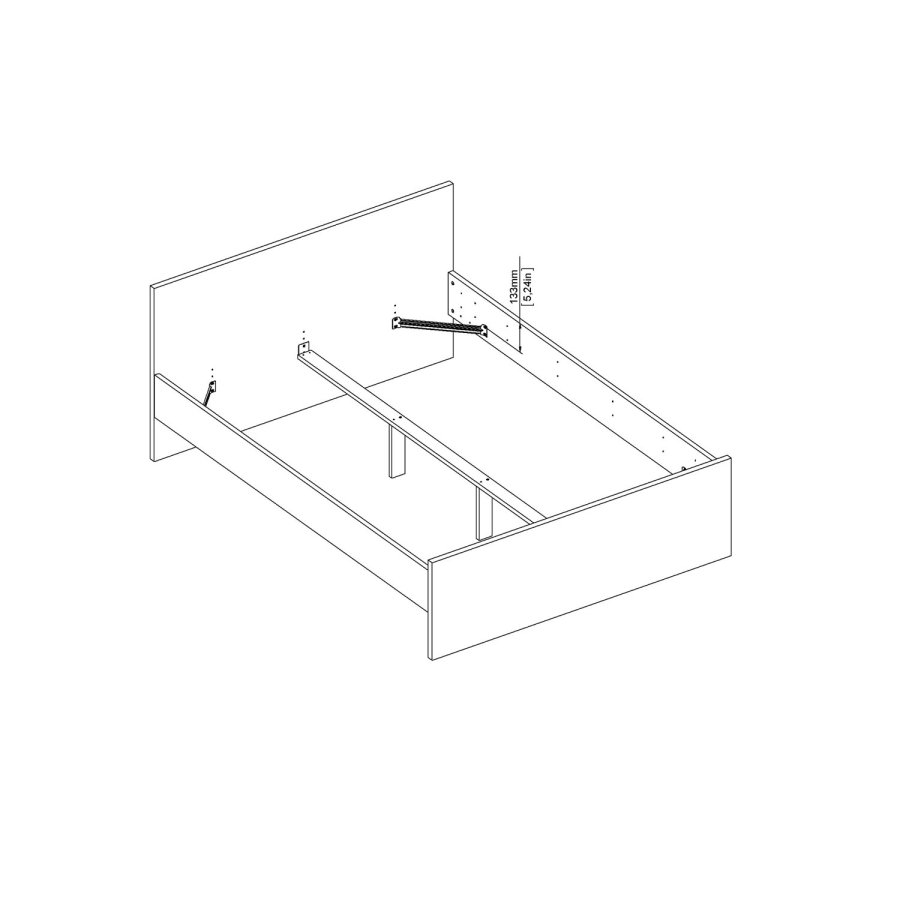 TVILUM Naia Bettgestell - Mattschwarz (140x190) 