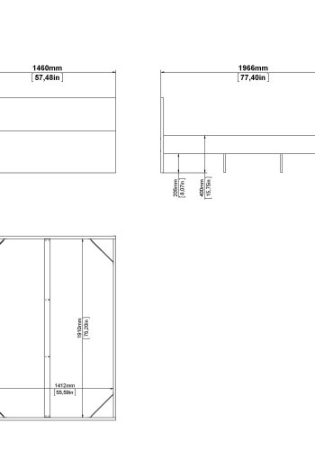 TVILUM Naia Bettgestell - Mattschwarz (140x190) 