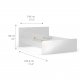 TVILUM Naia Bettgestell - Weiß Hochglanz (140x190) 