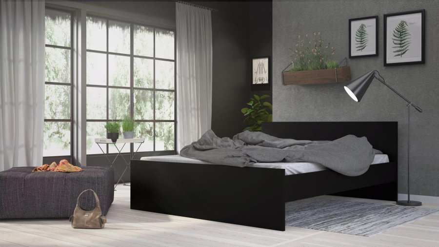 TVILUM Naia Bettgestell - Mattschwarz (160x200) 