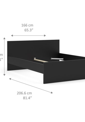 TVILUM Naia Bettgestell - Mattschwarz (160x200) 