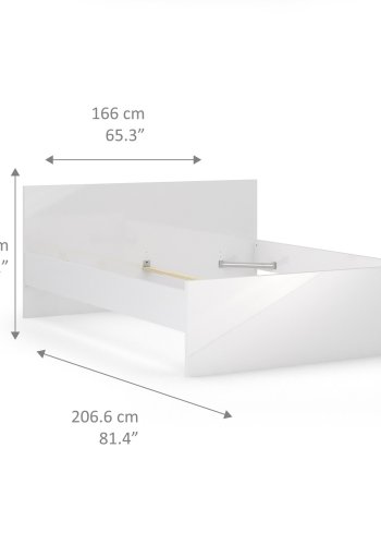 TVILUM Naia Bettgestell - Weiß Hochglanz (160x200)