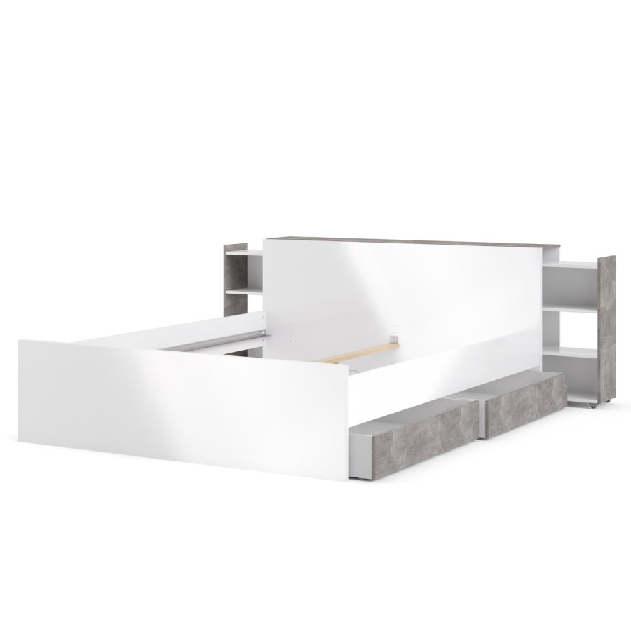 TVILUM Naia Bettgestell - Weiß Hochglanz (160x200)