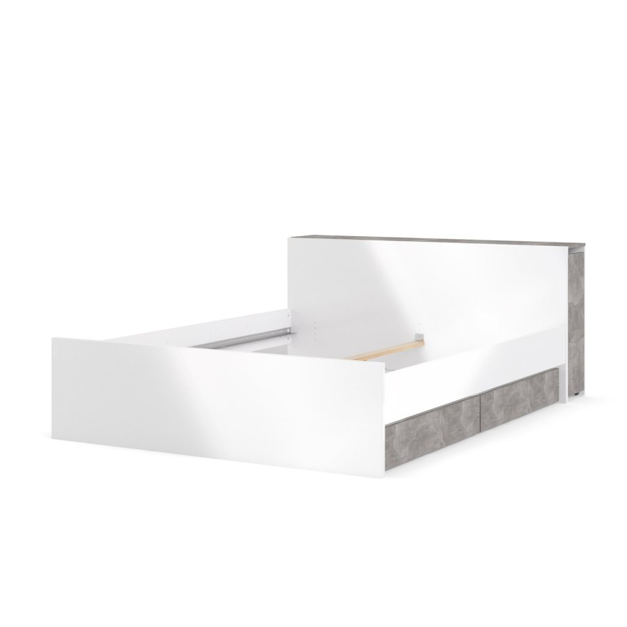 TVILUM Naia Bettgestell - Weiß Hochglanz (160x200)