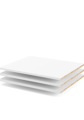 
TVILUM Verona hylder - hvid laminat, smal (3 stk)
