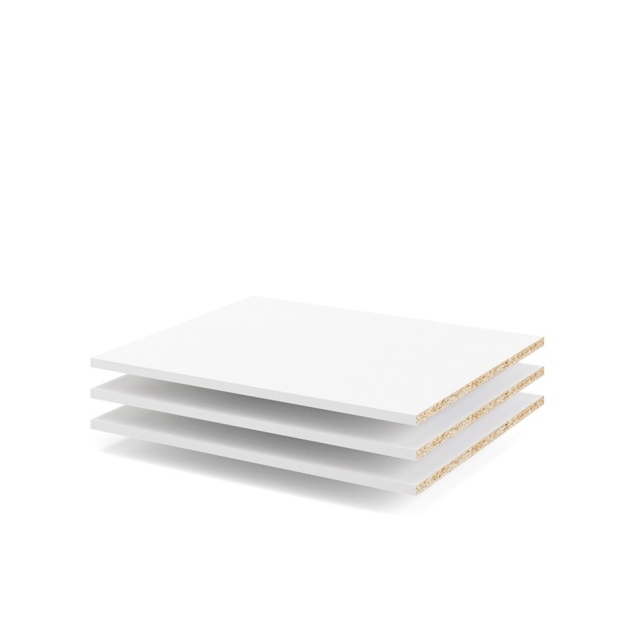 
TVILUM Verona hylder - hvid laminat, smal (3 stk)
