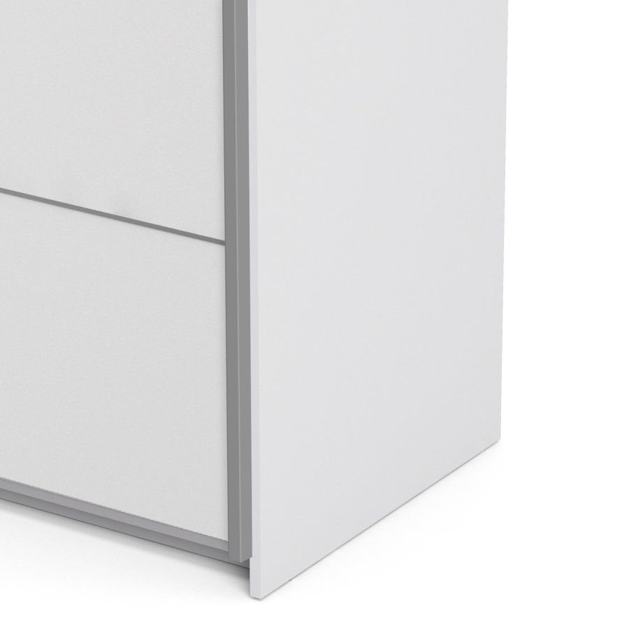 
TVILUM VERONA skydedørsskab - hvidt træ, 2 smalle skydedøre
