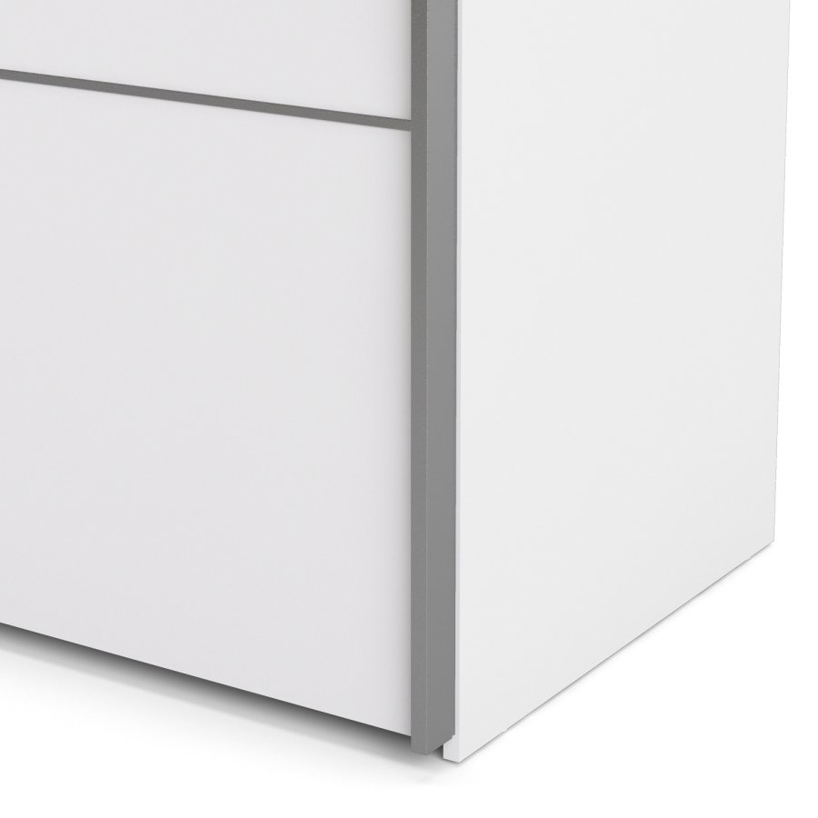 TVILUM Verona garderobeskab - Hvidt MDF, 2 skydelger