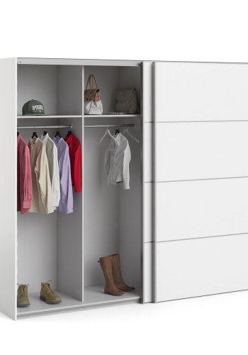 
TVILUM Verona skydedørsskab - hvidt træ (2 skydedøre)
