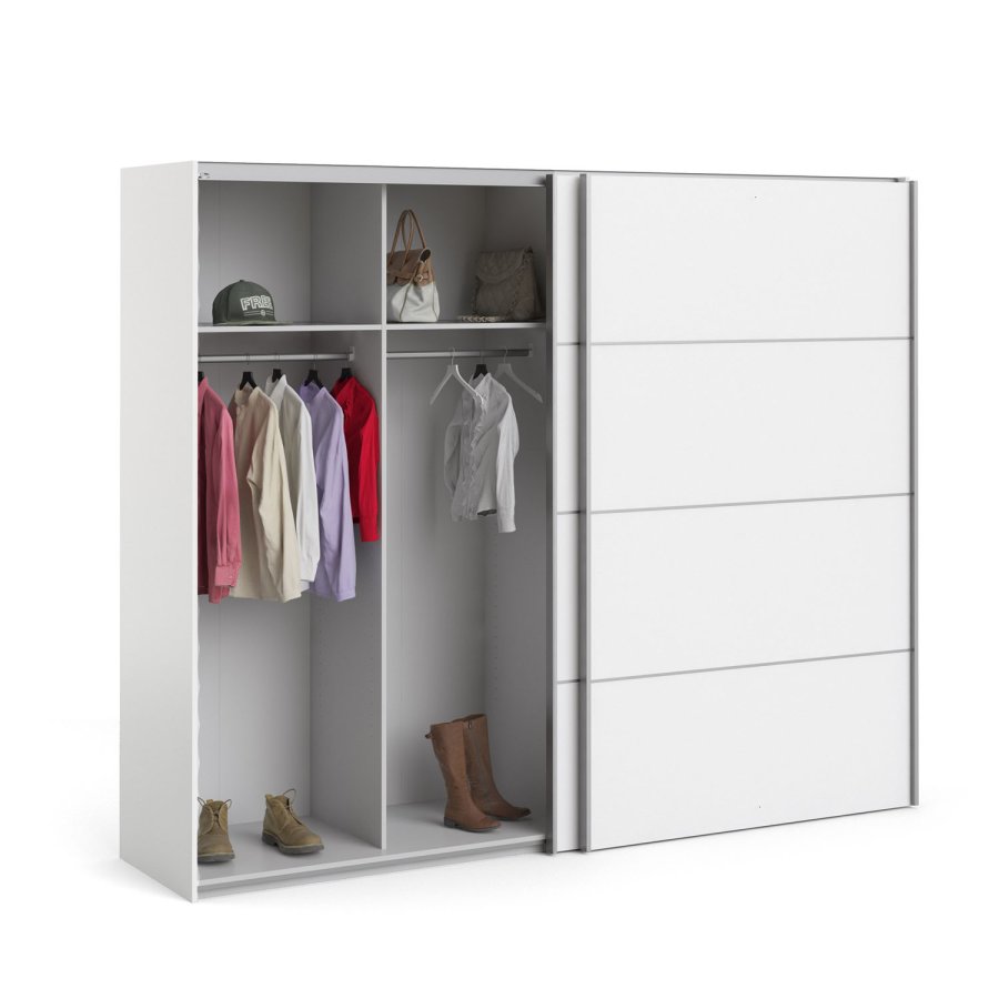 
TVILUM Verona skydedørsskab - hvidt træ (2 skydedøre)
