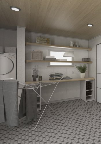 
TVILUM Verona garderobeskab - rektangulært, hvid laminat, 2 låger, 4 rum
