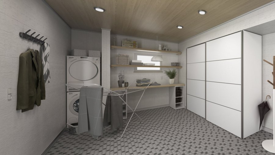 
TVILUM Verona garderobeskab - rektangulært, hvid laminat, 2 låger, 4 rum
