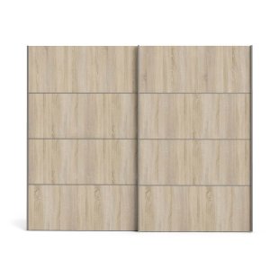 TVILUM Verona skydedrsskab - hvid, natur tr, 2 skydedre