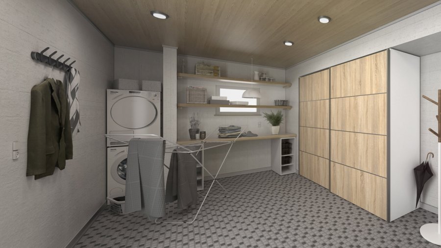 
TVILUM Verona skydedørsskab - hvid, natur træ, 2 skydedøre
