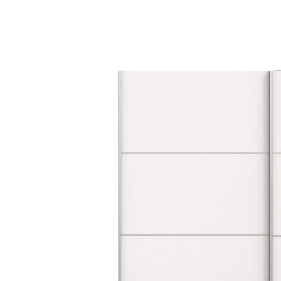 
TVILUM Verona garderobeskab - hvid laminat, 2 skydedøre med hylder
