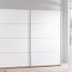 TVILUM Verona skjutdrrsgarderob - vit tr, 2 skjutdrrar, med hyllor, bred