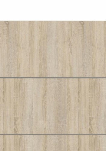 TVILUM Verona garderobeskab, m. 2 skydel�ger - hvid og egetr�sfarvet folie