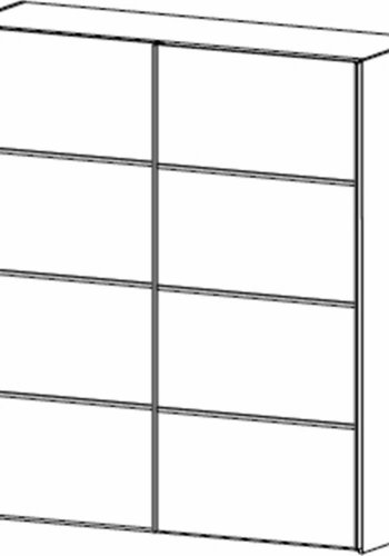 TVILUM Verona garderobe, m. 2 skyvedrer - hvit og gr folie