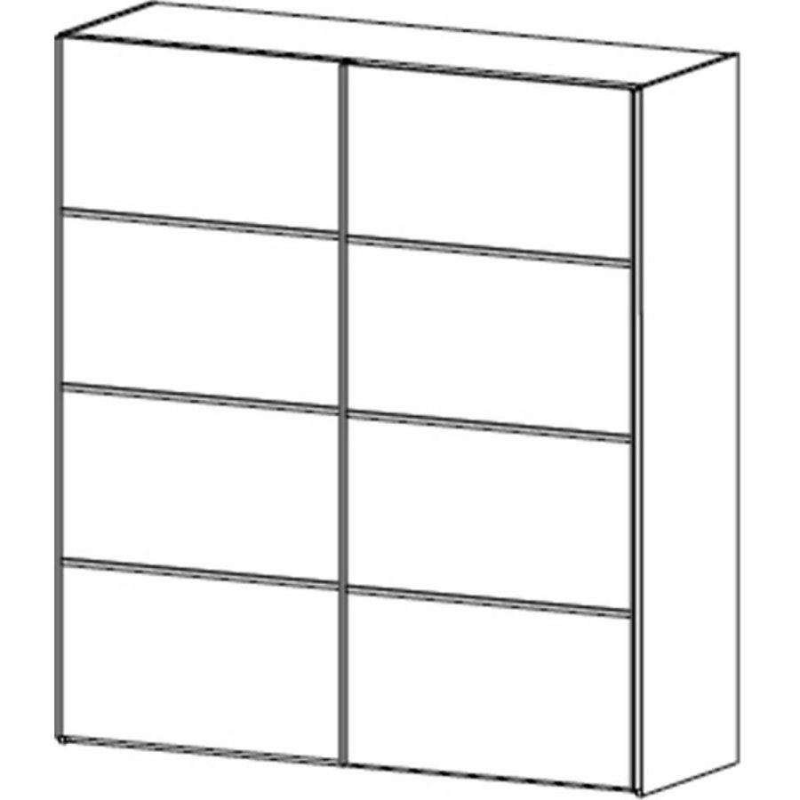 TVILUM Verona garderobe, m. 2 skyvedrer - hvit og gr folie