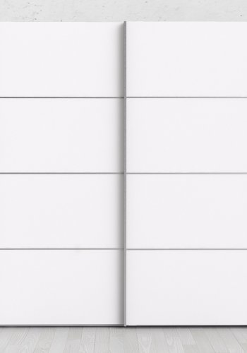 
TVILUM verona garderobeskab - hvid træ, 2 skydedøre
