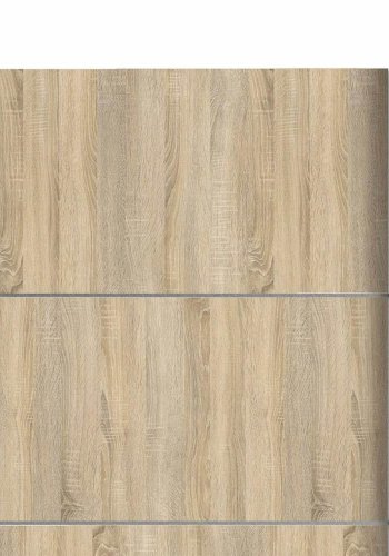 TVILUM Verona Kleiderschrank, mit 2 Schiebet�ren - wei� und eichenfarbene Folie