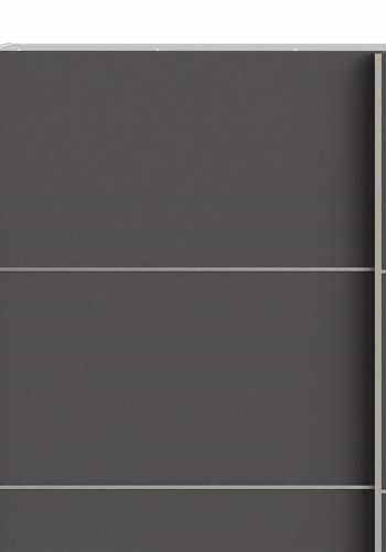 TVILUM Verona Kleiderschrank, m. 2 Schiebet�ren - wei�e und graue Folie