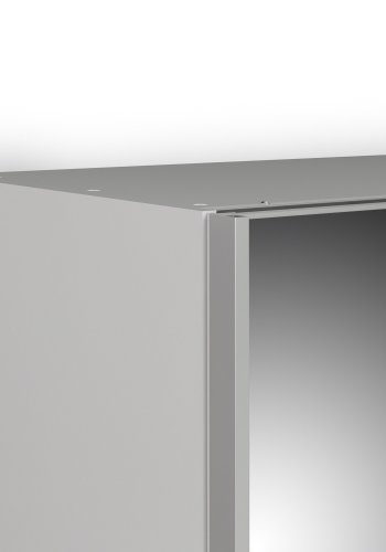 TVILUM Verona Skyvedrsskap - hvit/speilglass, m. 2 skyvedrer 