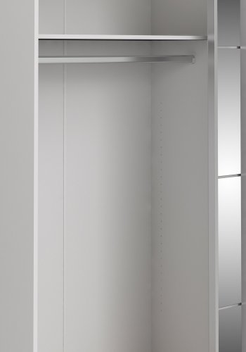 TVILUM Verona Skyvedrsskap - hvit/speilglass, m. 2 skyvedrer 