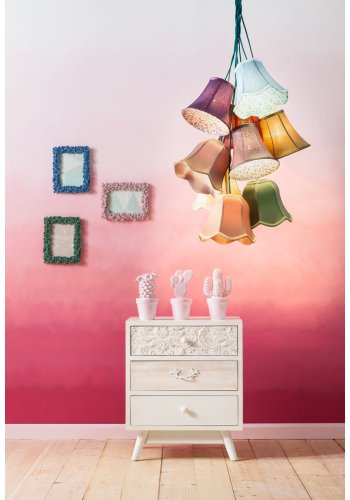 KARE DESIGN Saloon Flowers taklampe - flerfarget stoff