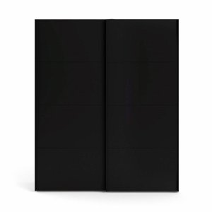 TVILUM Firenze garderobeskab, m. 2 skydelger - hvid og sort folie