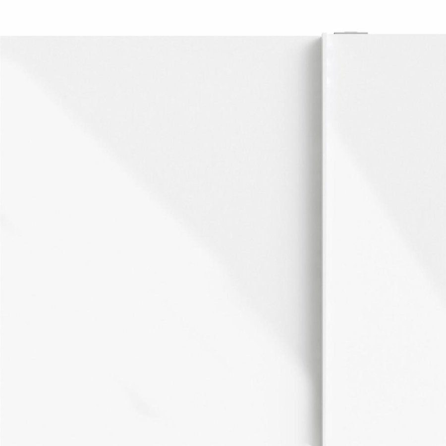 TVILUM Firenze Kleiderschrank, m. 2 Schiebetüren - weiße Folie und Spanplatte