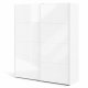 TVILUM Firenze Kleiderschrank, m. 2 Schiebetüren - weiße Folie und Spanplatte