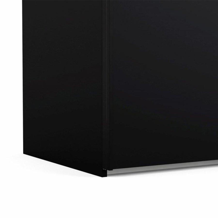 TVILUM Firenze garderobe, m. 2 skyvedrer - sort folie og sponplater