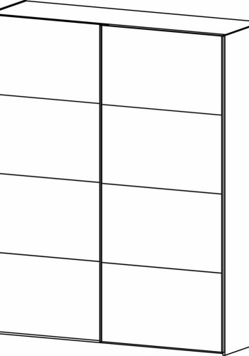 TVILUM Firenze garderobe, m. 2 skyvedrer - sort folie og sponplater