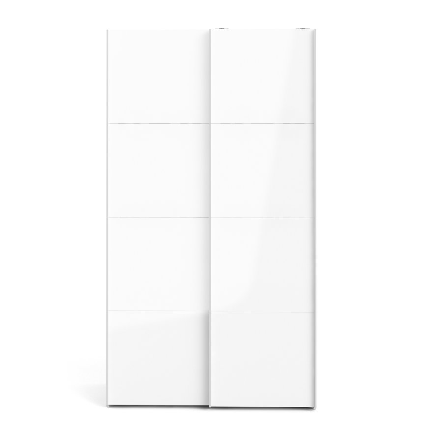 
TVILUM Firenze garderobeskab - hvid laminat, 2 skydelåger
