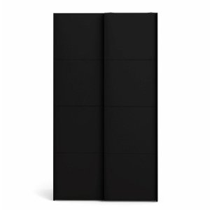 TVILUM Firenze garderobeskab, m. 2 skydelger - sort folie og spnplade