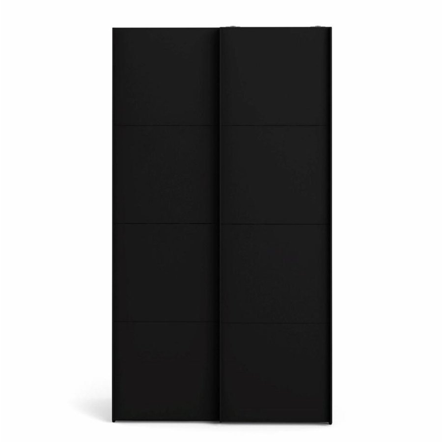 TVILUM Firenze garderobe, m. 2 skyvedrer - sort folie og sponplater