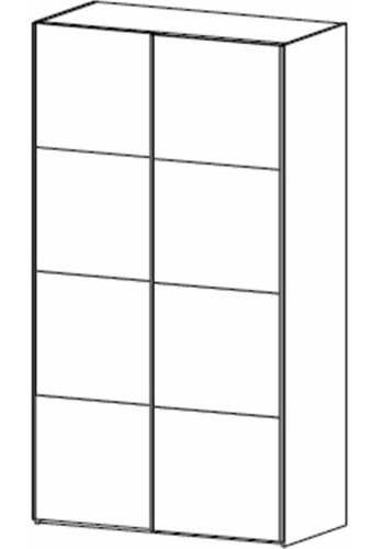 TVILUM Firenze garderobe, m. 2 skyvedrer - sort folie og sponplater