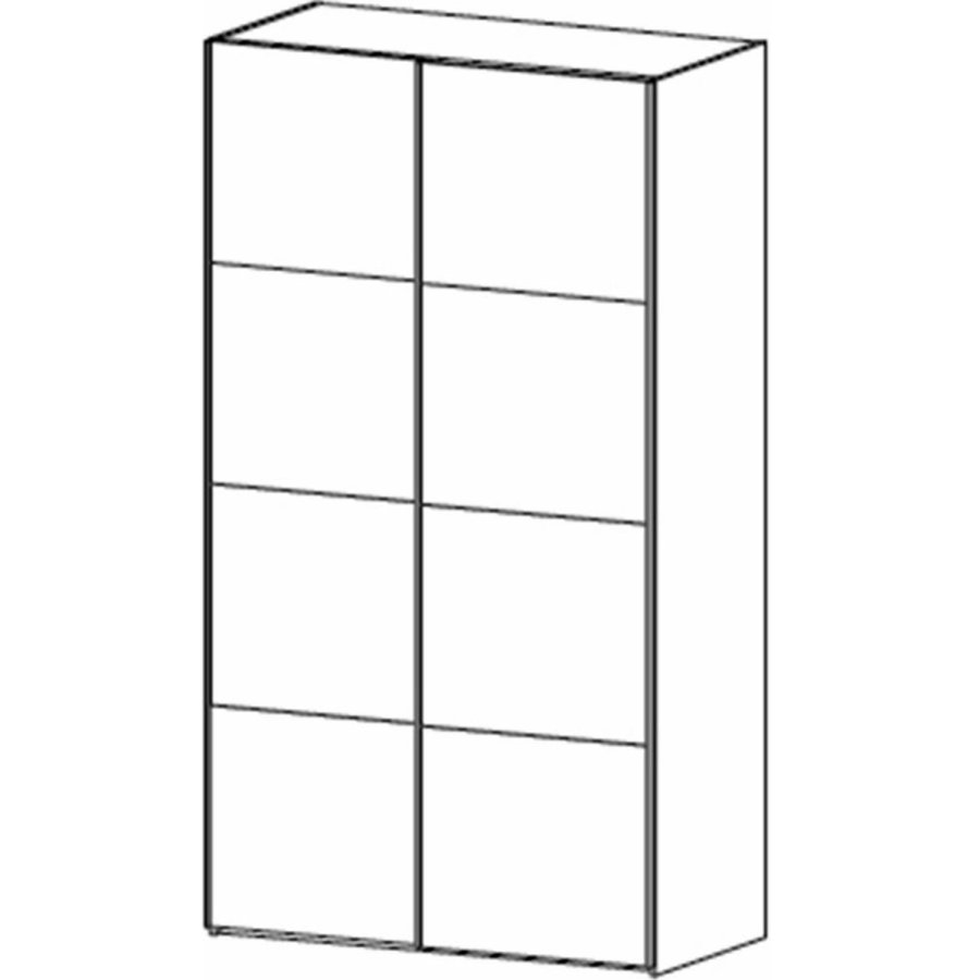 TVILUM Firenze garderobe, m. 2 skyvedrer - sort folie og sponplater