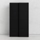 TVILUM Firenze garderobe, m. 2 skyvedrer - sort folie og sponplater