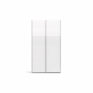 TVILUM Verona Skydedrsskab - hvid hjglans, m. 2 skydedre