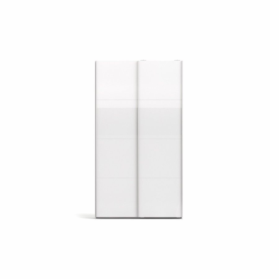 TVILUM Verona Schiebetürenschrank - weiß Hochglanz, mit 2 Schiebetüren