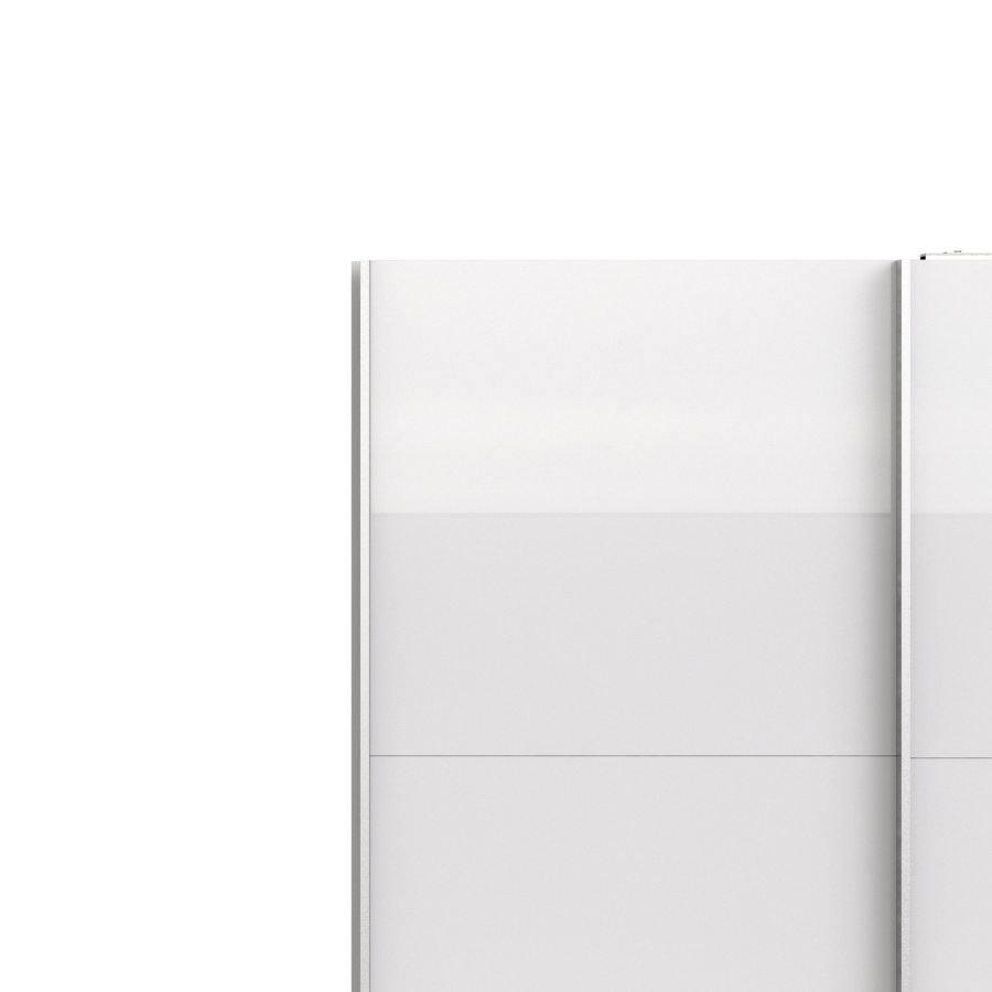 TVILUM Verona Schiebetürenschrank - weiß Hochglanz, mit 2 Schiebetüren